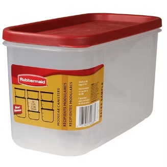 Rubbermaid 4.7 cup clear plastic food storage container with lid